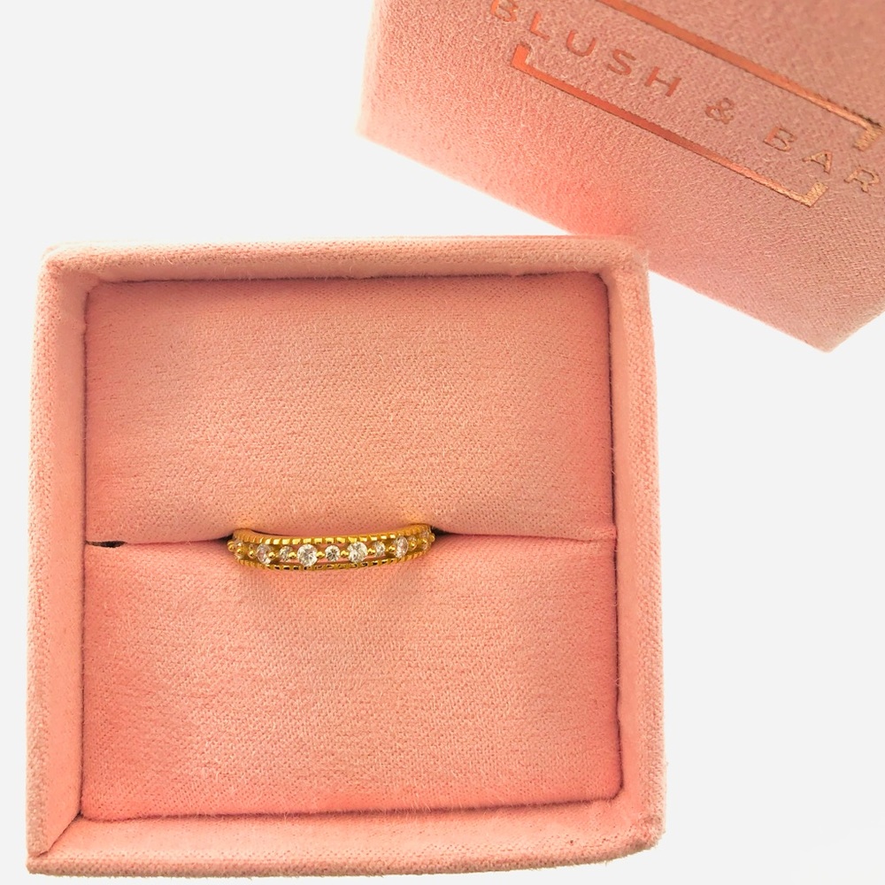 Women’s Blush & Bar Gold Joyce Layered Stack Ring